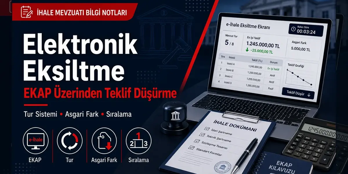 Elektronik eksiltmede tur sistemi, asgari fark ve teklif sıralaması