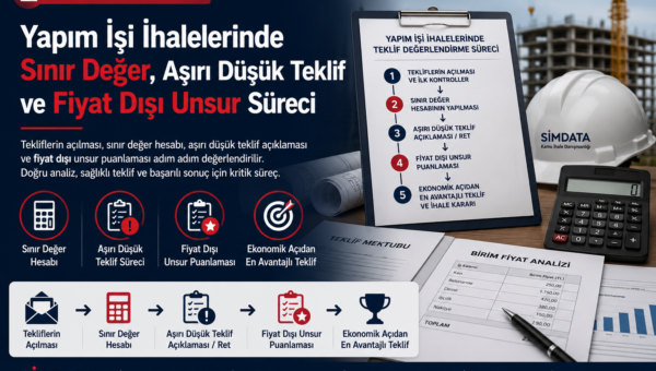 Yapım işi ihalelerinde sınır değer hesabı, aşırı düşük teklif süreci ve fiyat dışı unsur puanlaması