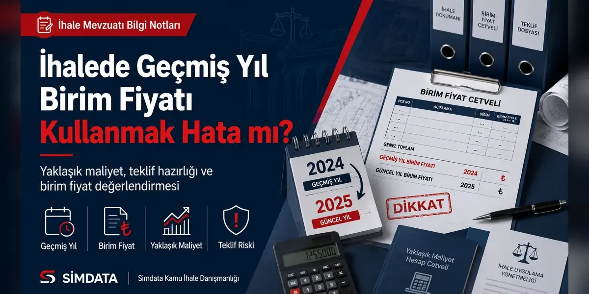 İhalede Geçmiş Yıl Birim Fiyatı Kullanmak Hata mı?