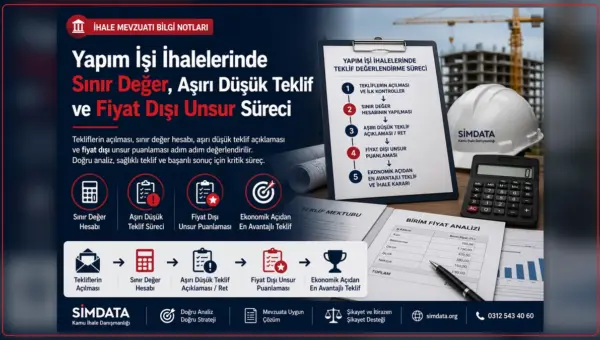 Yapım işi ihalelerinde sınır değer hesabı, aşırı düşük teklif süreci ve fiyat dışı unsur puanlaması